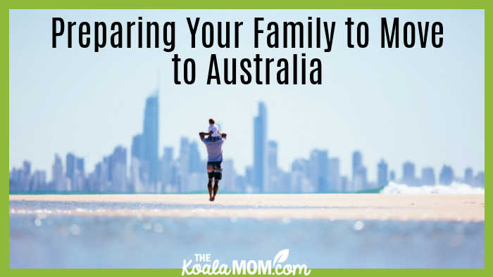 Preparing Your Family to Move to Australia. Photo of father walking on Palm Beach, Queensland with baby on his shoulders by City of Gold Coast on Unsplash