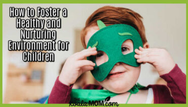 How to Foster a Healthy and Nurturing Environment for Children. Photo of boy holding a green mask on his face by Jessica Rockowitz on Unsplash
