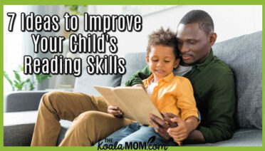 7 Ideas to Improve Your Child's Reading Skills. Photo of dad reading to his son via depositphotos.