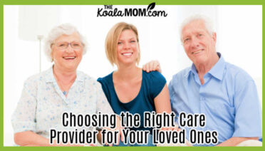 Choosing the Right Care Provider for Your Loved One. Photo of woman sitting with her older parents via Depositphotos.