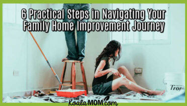 6 Practical Steps in Navigating Your Family Home Improvement Journey. Photo of woman sitting on floor painting while man stands on stool painting by Roselyn Tirado on Unsplash
