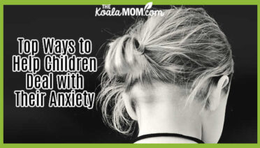Top Ways to Help Children Deal with Their Anxiety. Black and white image of the back of a girls' head, with hair in a messy pony tail, by Alexa from Pixabay