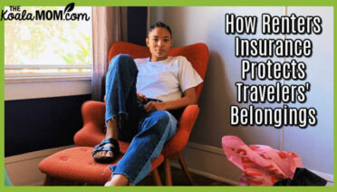 Ensuring Safety: How Renters Insurance Protects Travelers' Belongings. Photo of woman sitting in corner chair by MoniQue Rangell-Onwuegbuzia via Unsplash.