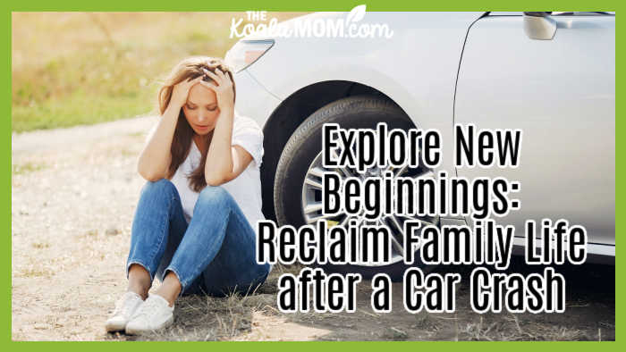 Exploring New Beginnings: Reclaiming Family Life after a Car Crash. Photo of young woman sitting with her head in her hands by the front wheels of a white car by Gustavo Fring via Pexels.