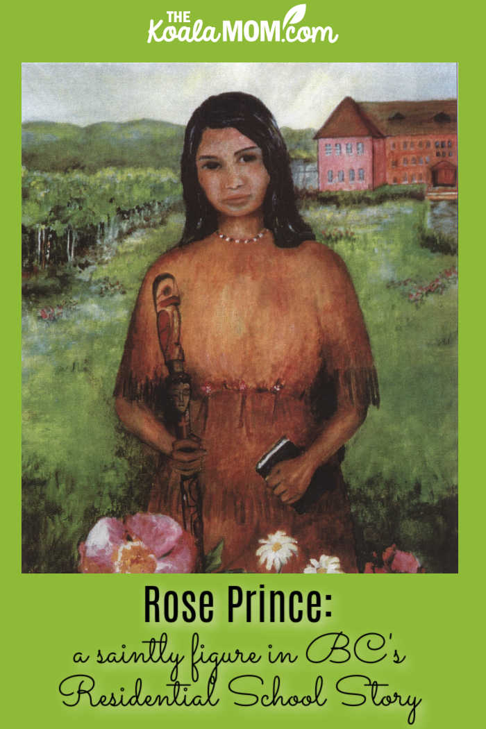 Rose Prince: a saintly figure in BC's Residential School Story. Hand-drawn picture of Rose Prince among flowers found at the Busy Catholic.