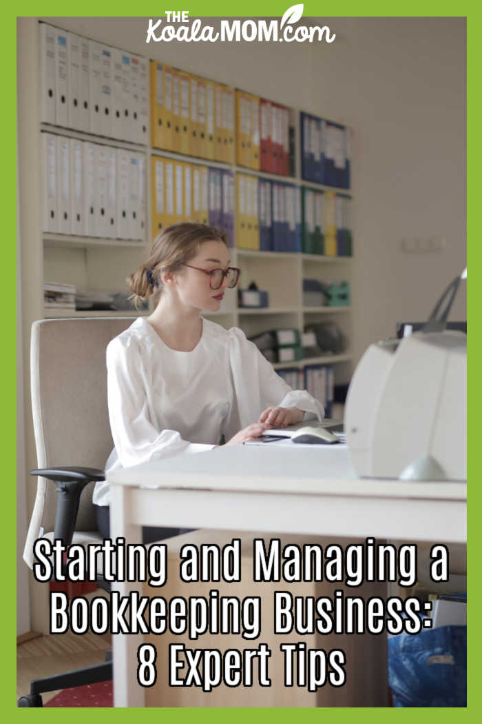 Starting and Managing a Bookkeeping Business: 8 Expert Tips. Photo of a young woman working at a desk by Andrea Piacquadio via Pexels.