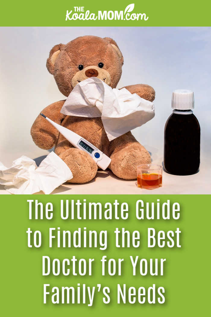 The Ultimate Guide to Finding the Best Doctor for Your Family’s Needs. Image of teddy bear with tissues and thermometer by Myriams-Fotos from Pixabay