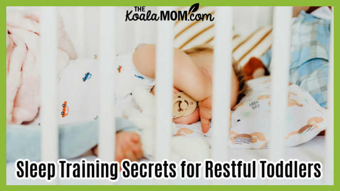 Sleep Training Secrets for Restful Toddlers. Photo of toddler sleeping in a crib by Photo By: Kaboompics.com via pexels.