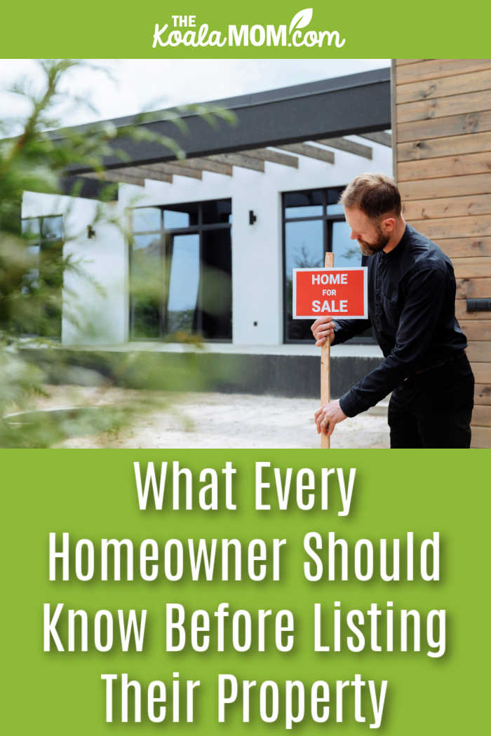 What Every Homeowner Should Know Before Listing Their Property. Photo of realtor placing a "Home for Sale" sign by Thirdman via Pexels.