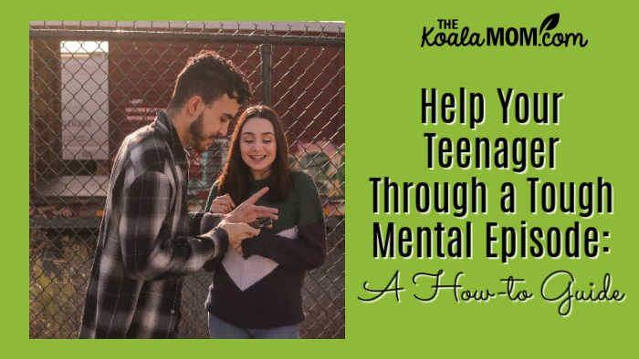 Help Your Teenager Through a Tough Mental Episode: A How-to Guide. Photo of two teens looking at their phone near a chain-link fence by Eliott Reyna on Unsplash