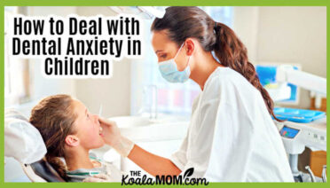 How to Deal with Dental Anxiety in Children. Photo of female dentist cleaning child's teeth via AdobeStock.