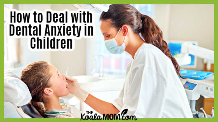 How to Deal with Dental Anxiety in Children. Photo of female dentist cleaning child's teeth via AdobeStock.