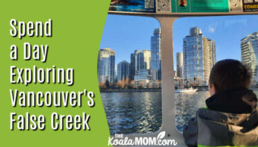 Spend a Day Exploring Vancouver's False Creek. Photo of boy looking out the window of a ferry by Bonnie Way.