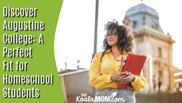 Discover Augustine College: A Perfect Fit for Homeschooled Students. Photo of a girl standing on the steps of her university holding binders and a pencil by Andrea Piacquadio via Pexels.