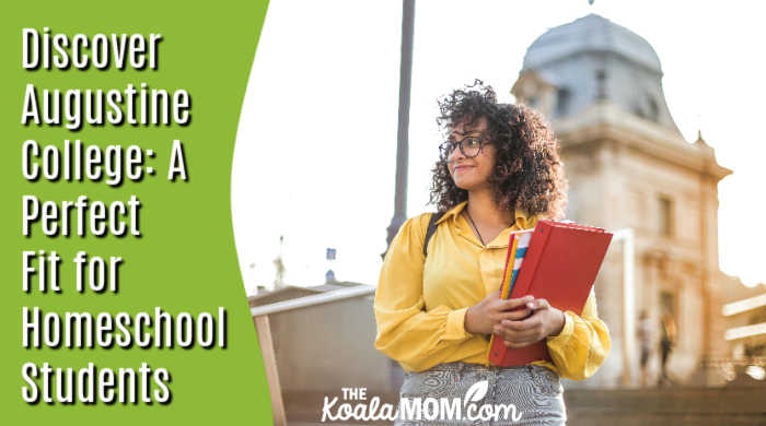 Discover Augustine College: A Perfect Fit for Homeschooled Students. Photo of a girl standing on the steps of her university holding binders and a pencil by Andrea Piacquadio via Pexels.