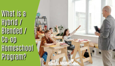 What is a Hybrid / Blended / Co-op Homeschool Program? Photo of teacher in classroom with students by Max Fischer via Pexels.