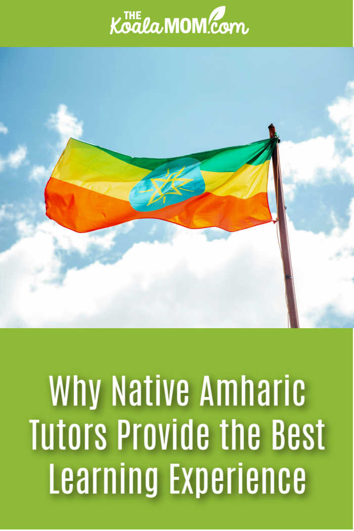 Why Native Amharic Tutors Provide the Best Learning Experience. Photo of Ethiopian flag flying against a blue sky by Kelly via Pexels.