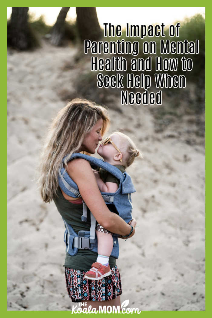 The Impact of Parenting on Mental Health and How to Seek Help When Needed. Photo of mother holding baby in a carrier on a beach by Josh Willink via Pexels.