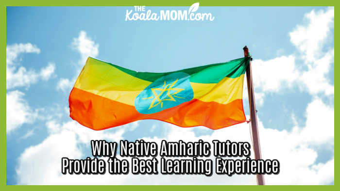 Why Native Amharic Tutors Provide the Best Learning Experience. Photo of Ethiopian flag flying against a blue sky by Kelly via Pexels.