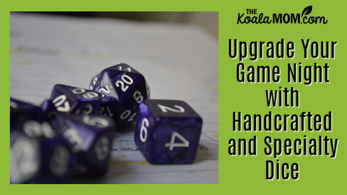 Upgrade Your Game Night with Handcrafted and Specialty Dice. Photo of purple dice by Ian Gonzalez on Unsplash