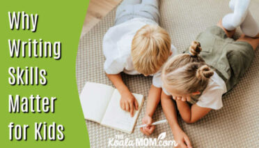 Why Writing Skills Matter for Kids. Photo of girl and boy writing in a notebook on the floor together by olia danilevich via Pexels.
