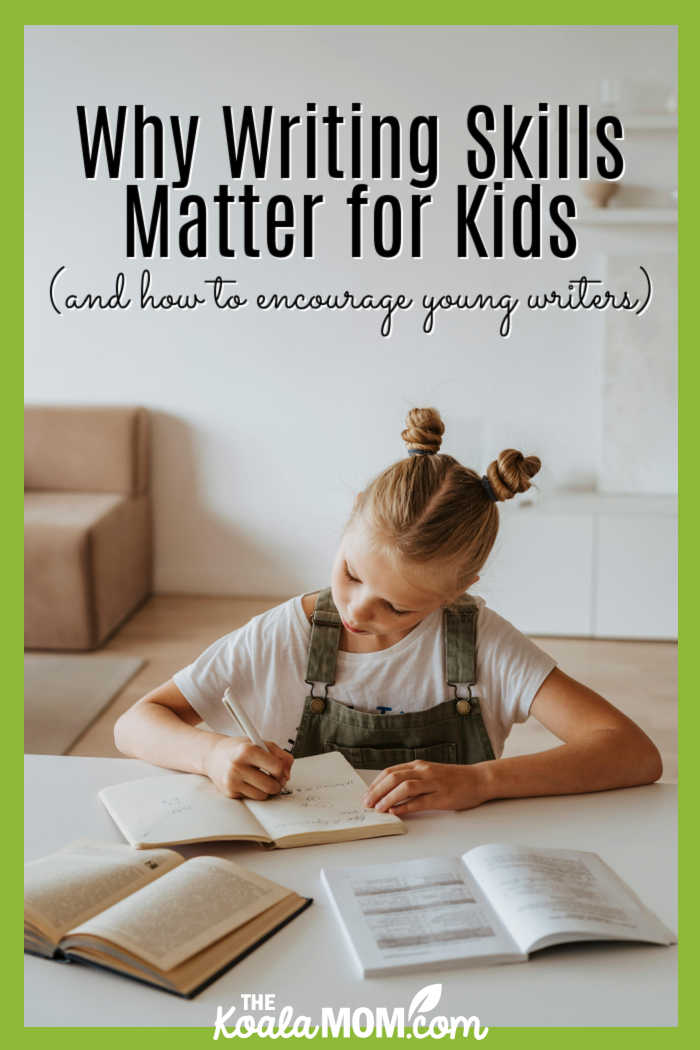 Why Writing Skills Matter for Kids. Photo of girl writing in a notebook by olia danilevich via Pexels.