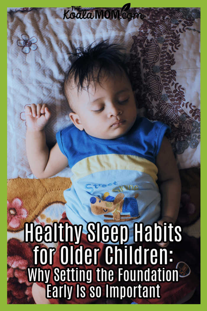Healthy Sleep Habits for Older Children: Why Setting the Foundation Early Is so Important. Photo of boy sleeping on his back by Road Ahead on Unsplash