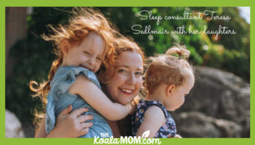 Sleep consultant Teresa Sedlmair with her daughters. Photo via Teresa's website.