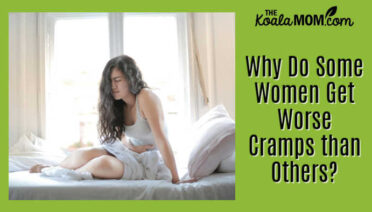 Why Do Some Women Get Worse Cramps than Others? Photo of woman sitting on bed holding her stomach in pain by Andrea Piacquadio via Pexels.