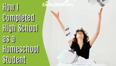 How I Complete High School as a Homeschool Student. Photo of a female student sitting at a desk throwing her papers in the air by Kaboompics.com via Pexels.