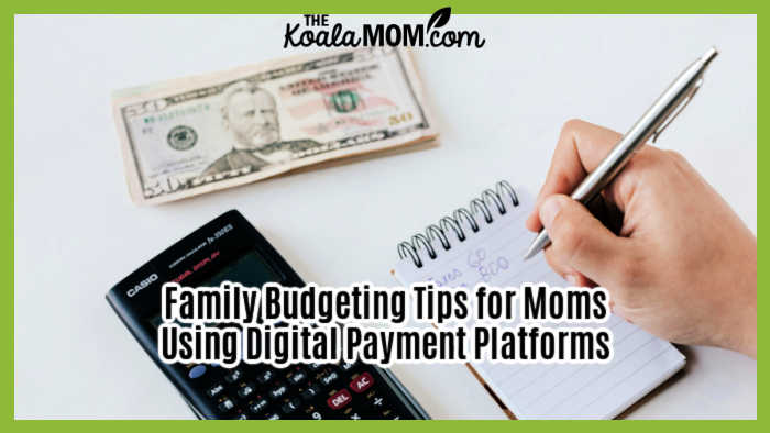 Family Budgeting Tips for Moms Using Digital Payment Platforms. Photo of calculator, money and notebook by Karola G via Pexels.
