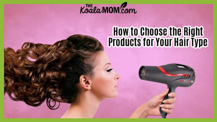 How to Choose the Right Products for Your Hair Type. Photo of woman with curly hair looking at hair dryer with pink background by Tumisu from Pixabay.