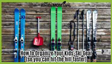 How to Organize Your Kids' Ski Gear (so you can hit the hill faster). Photo of skis and poles laying neatly on a wooden deck by Pixabay.
