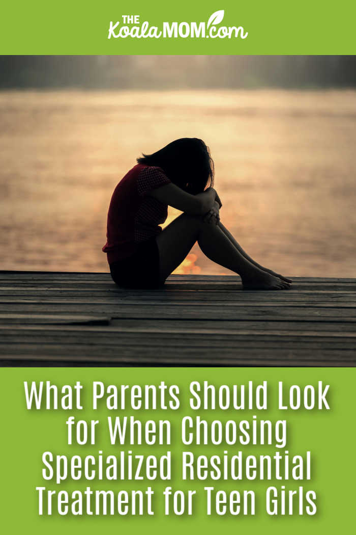 What Parents Should Look for When Choosing Specialized Residential Treatment for Teen Girls. Photo of girl sitting on dock by lake at sunset by Pixabay.