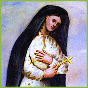 Painting of Saint Kateri Tekakwitha via Wikipedia.