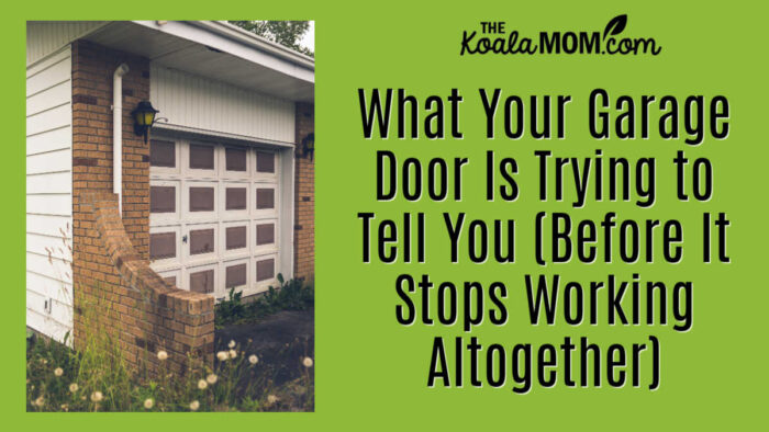 What Your Garage Door Is Trying to Tell You (Before It Stops Working Altogether). Photo of brown-and-white garage door by Erik Mclean on Unsplash.