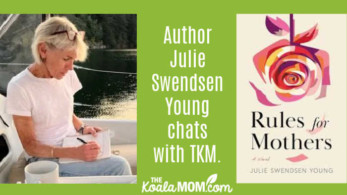 Author Julie Swendsen Young chats with TKM. Photo of Julie and her book cover via her website.