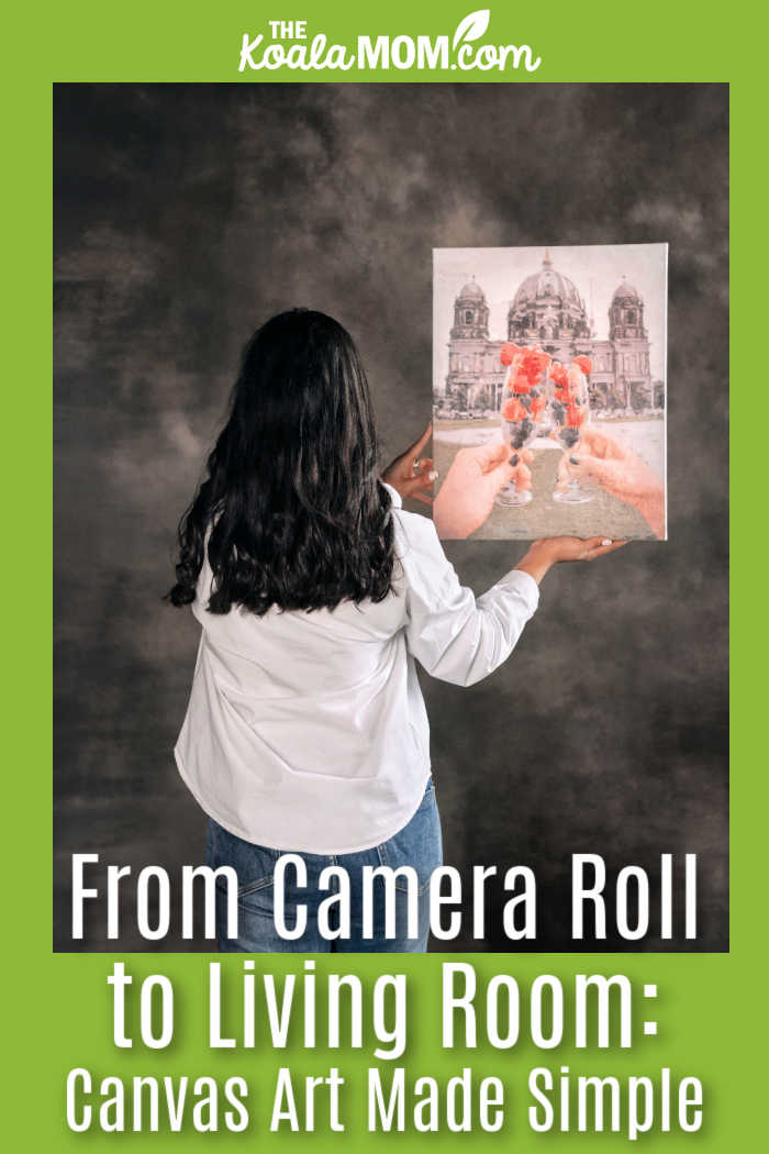 From Camera Roll to Living Room: Canvas Art Made Simple. Photo of woman with her back to the camera holding a canvas print by Анастасия Триббиани via Pexels.