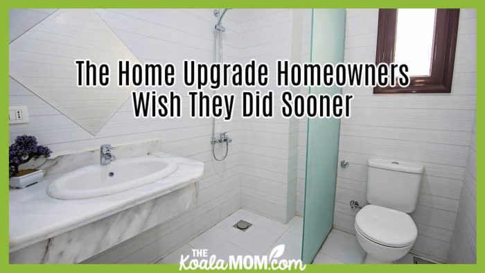 The Home Upgrade Homeowners Wish They Did Sooner. Stock bathroom photo via PicMonkey.
