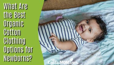 What Are the Best Organic Cotton Clothing Options for Newborns? Photo of smiling black baby laying on a blanket by Keira Burton via Pexels.