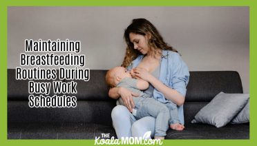 Maintaining Breastfeeding Routines During Busy Work Schedules. Photo of mom breastfeeding baby by MART PRODUCTION via Pexels.