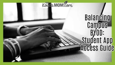 Balancing Campus BYOD: Student App Access Guide. Black and white photo of hands over a laptop keyboard by Christina Morillo via Pexels.