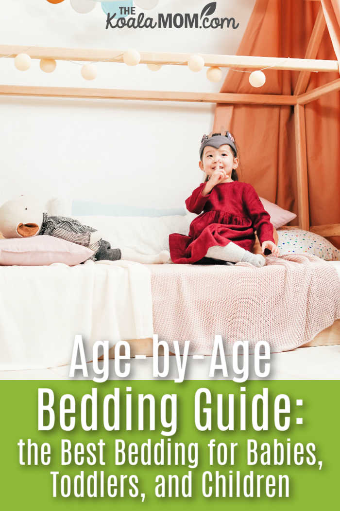 Age-by-Age Bedding Guide: the Best Bedding for Babies, Toddlers, and Children. Photo of girl wearing a crown and a robe with her finger on her lips as her stuffy "sleeps" on her pillow by cottonbro studio via Pexels.