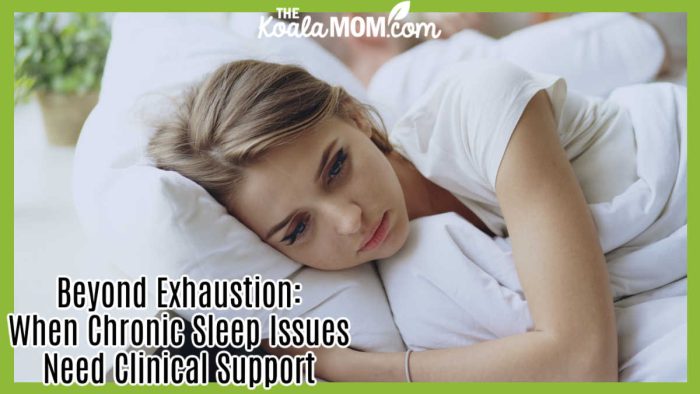 Beyond Exhaustion: When Chronic Sleep Issues Need Clinical Support. Photo of woman hugging a white pillow by Vitaly Gariev via Pexels.