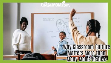 Why Classroom Culture Matters More than Many Moms Realize. Photo of black teacher smiling at two students in her classroom by Katerina Holmes via Pexels.