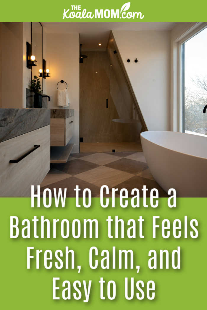 How to Create a Bathroom that Feels Fresh, Calm, and Easy to Use. Photo of modern bathroom by Franco Debartolo via Unsplash.