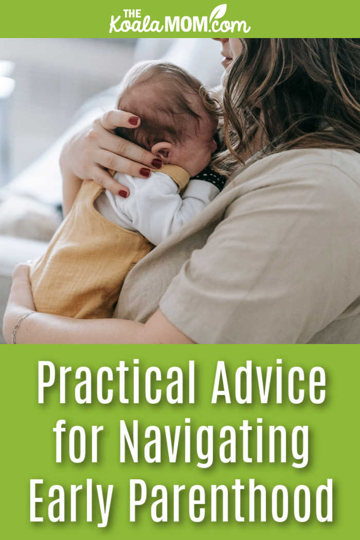 Practical Advice for Navigating Early Parenthood. Photo of mom holding a newborn baby close by Sarah Chai via Pexels.