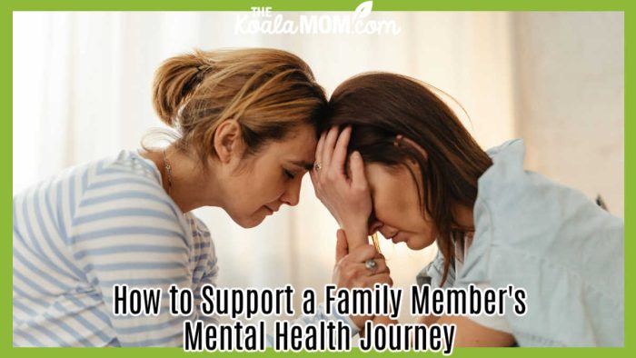 How to Support a Family Member's Mental Health Journey. Photo of two women touching foreheads by www.kaboompics.com via Pexels.