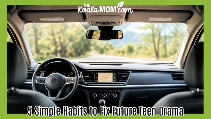 5 Simple Habits to Fix Future Teen Drama. Stock photo of car interior.