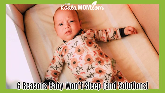 6 Reasons Baby Won’t Sleep (and Solutions). Photo of baby laying in crib by RDNE Stock project via Pexels.